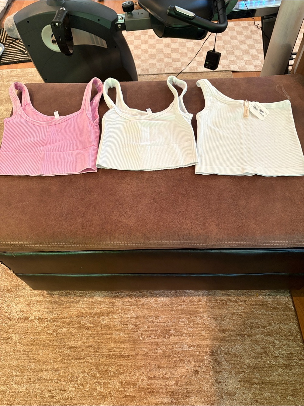 Nikibiki Women’s Ribbed Tank Tops - Pink & White and By Together White Tank NWT